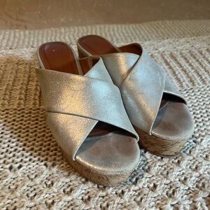 Leather Silver Platforms